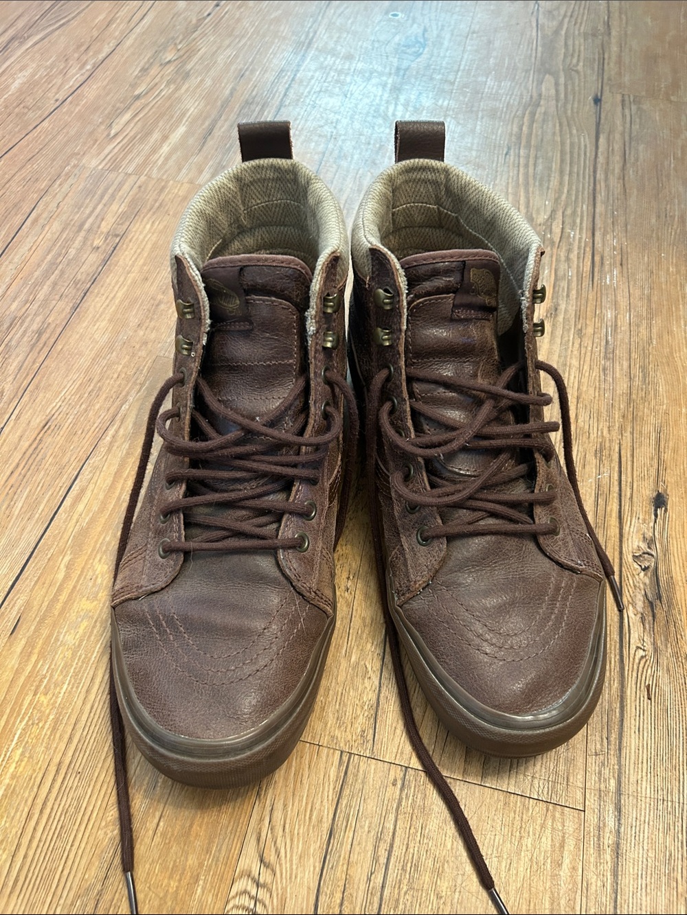 Vans Men’s Skate High Tops Brown Size 12 - Picture 3 of 7